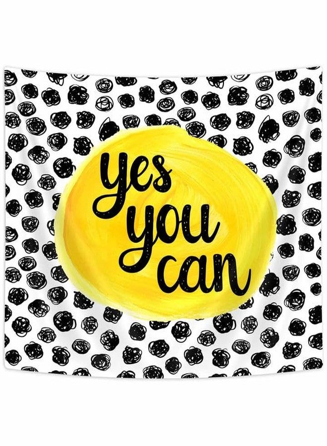 Uokiuki Inspirational Motivational Quote Tapestry, Educational Tapestry for Kids Teen Student, Yes You Can Tapestry Wall Hanging for Classroom Bedroom Living Room College Dorm 48 X 48 Inch - Image 4